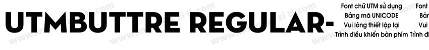 UTMButtre Regular字体转换